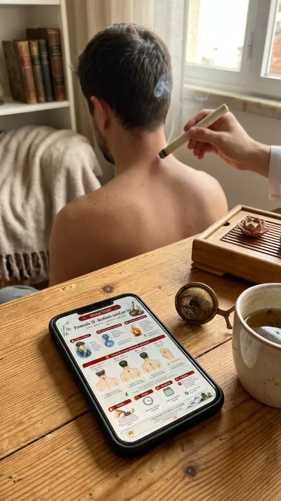 Consulta de protocolo de moxibustion en celular