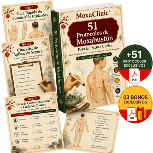 Plan Completo - MoxaClinic 51 Protocolos de Moxibustión con 3 bonos